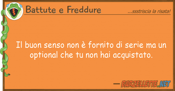 Battute e Freddure buon senso è fornito serie