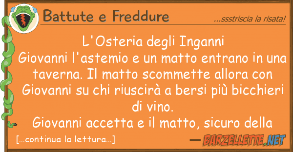 Battute e Freddure l'osteria inganni