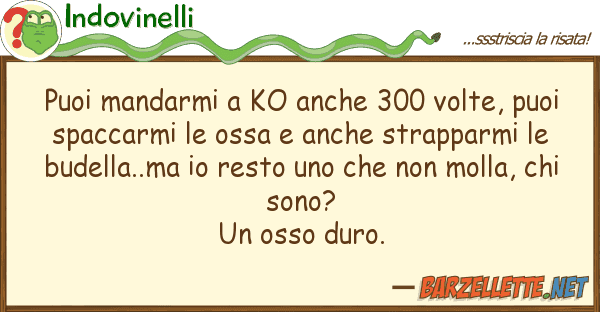 Indovinelli puoi mandarmi ko 300 volte, puoi