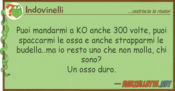 Indovinelli puoi mandarmi ko 300 volte, puoi