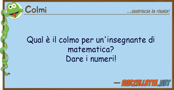 Colmi qual è colmo un'insegnante