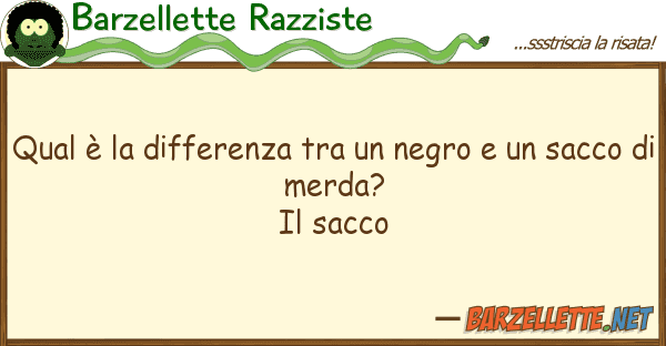 Barzellette Razziste qual è differenza negro