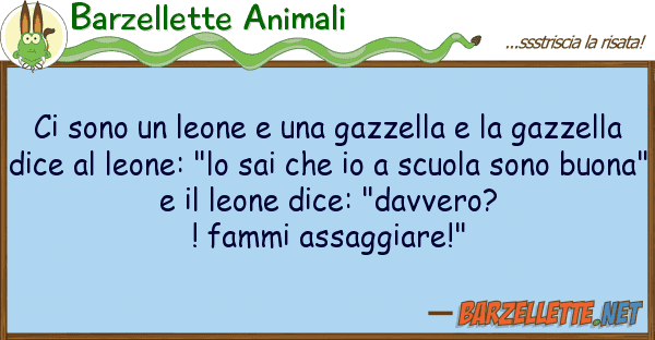 Barzellette Animali sono leone gazzella gaz