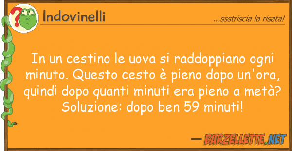 Indovinelli cestino uova raddoppiano ogn