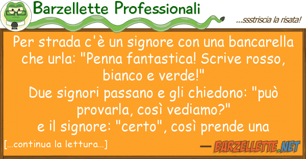 Barzellette Professionali strada c'è signore banca