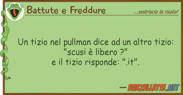Battute e Freddure tizio pullman dice altro