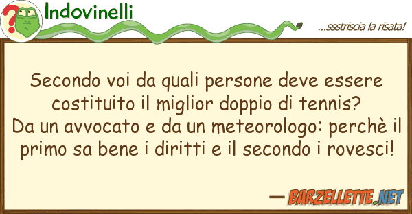 Indovinelli secondo quali persone deve essere