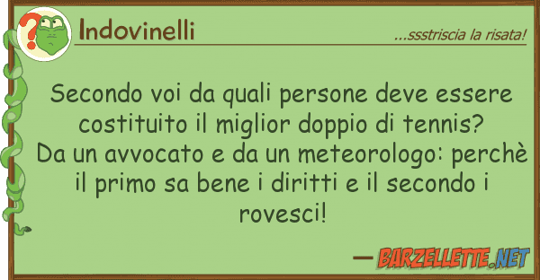 Indovinelli secondo quali persone deve essere