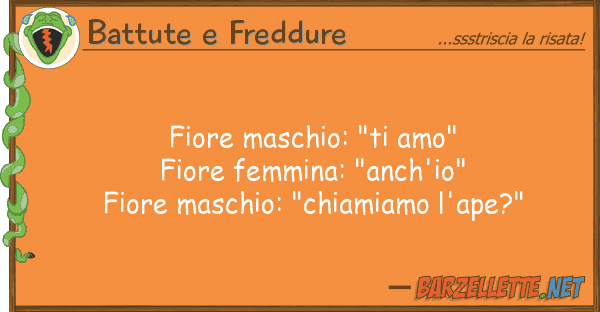 Battute e Freddure fiore maschio: "ti amo" fiore femmina: