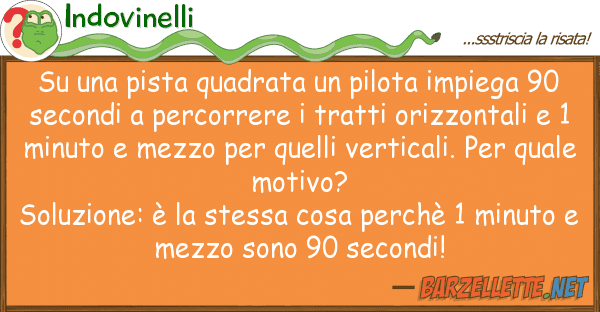 Indovinelli pista quadrata pilota impiega