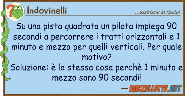 Indovinelli pista quadrata pilota impiega