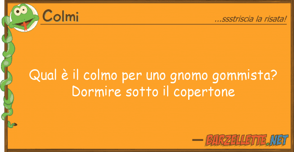 Colmi qual è colmo gnomo gommista?