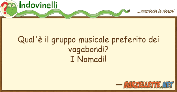 Indovinelli qual'è gruppo musicale preferito