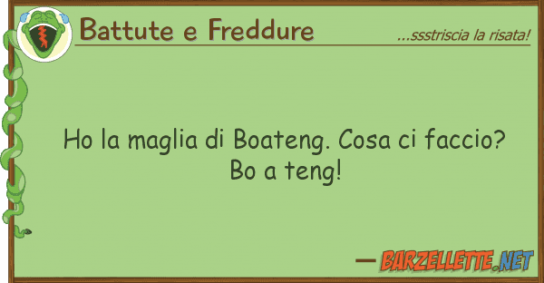Battute e Freddure ho maglia boateng. cosa faccio?
