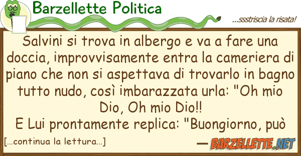 Barzellette Politica salvini trova albergo va fare