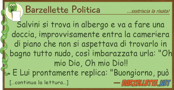 Barzellette Politica salvini trova albergo va fare