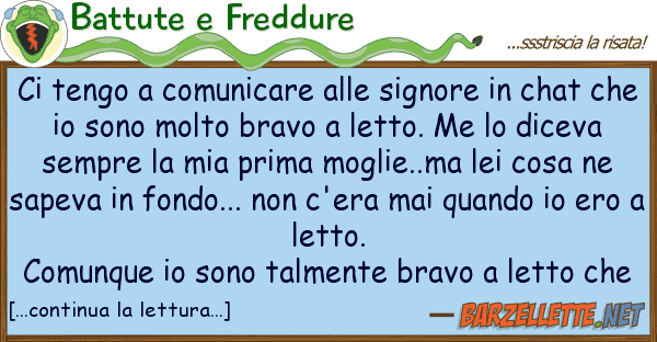 Battute e Freddure tengo comunicare signore ch