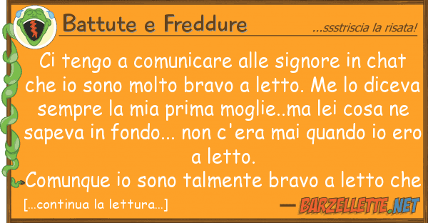 Battute e Freddure tengo comunicare signore ch