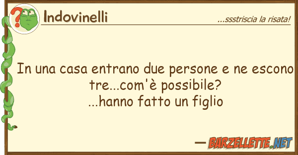 Indovinelli casa entrano due persone esc