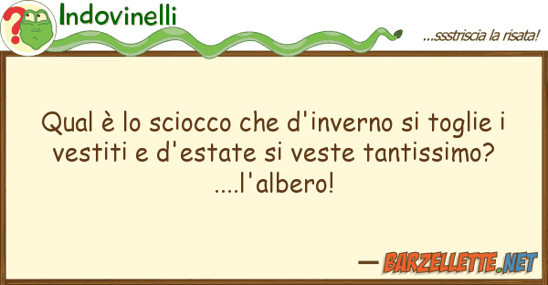 Indovinelli qual è sciocco d'inverno togl