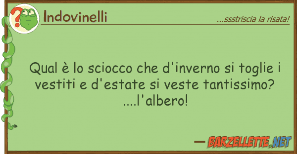 Indovinelli qual è sciocco d'inverno togl