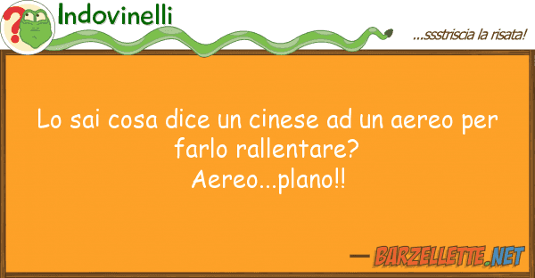 Indovinelli sai cosa dice cinese aereo p