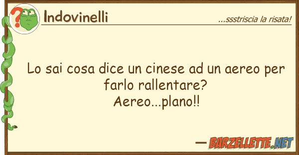 Indovinelli sai cosa dice cinese aereo p