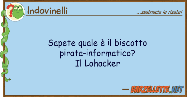 Indovinelli sapete è biscotto pirata-infor
