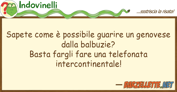 Indovinelli sapete è possibile guarire geno