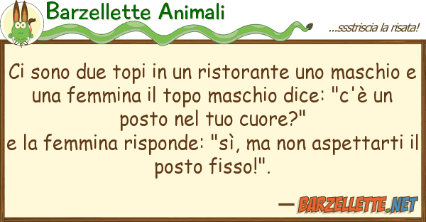 Barzellette Animali sono due topi ristorante