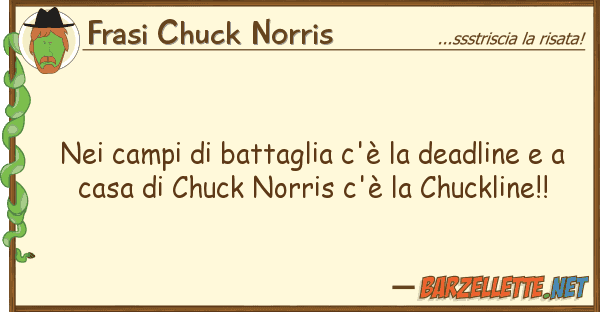 Frasi Chuck Norris campi battaglia c'è deadline