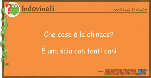 Indovinelli cosa è chinacs? è scia co