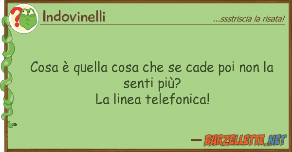 Indovinelli cosa è cosa cade poi