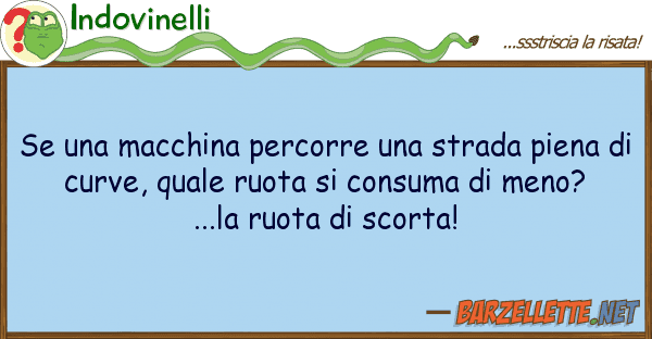 Indovinelli macchina percorre strada pien