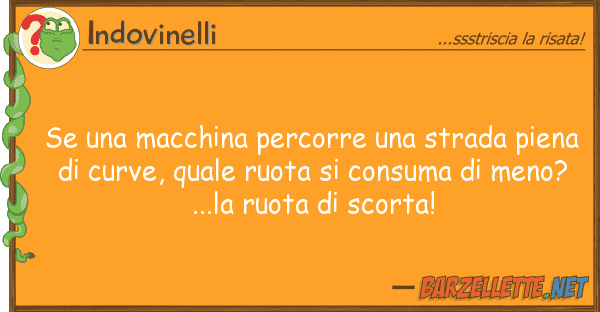 Indovinelli macchina percorre strada pien