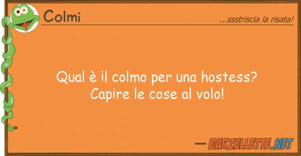 Colmi qual è colmo hostess? capire