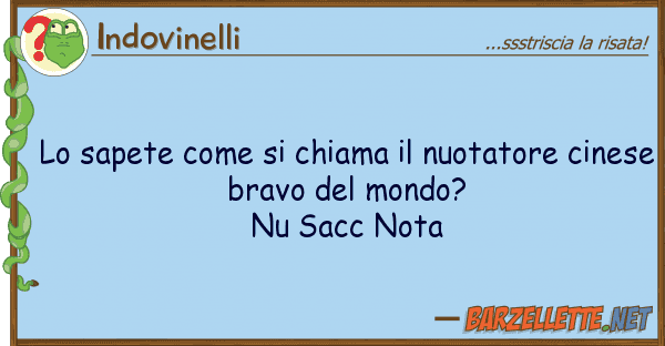 Indovinelli sapete chiama nuotatore