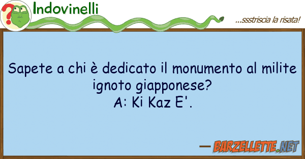 Indovinelli sapete è dedicato monumento