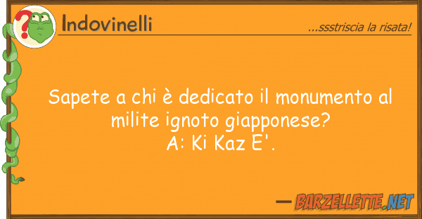 Indovinelli sapete è dedicato monumento