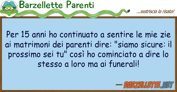 Barzellette Parenti 15 anni ho continuato sentire m