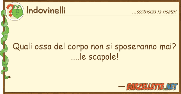 Indovinelli quali ossa corpo sposeranno m