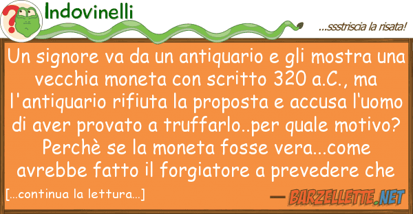 Indovinelli signore va antiquario mos