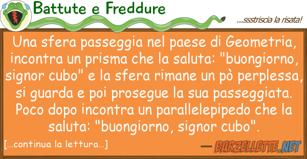 Battute e Freddure sfera passeggia paese geometr