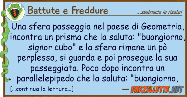 Battute e Freddure sfera passeggia paese geometr