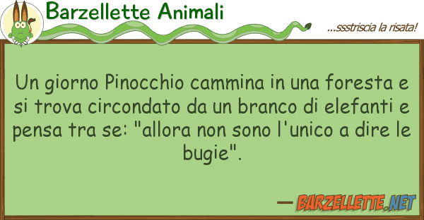 Barzellette Animali giorno pinocchio cammina fores