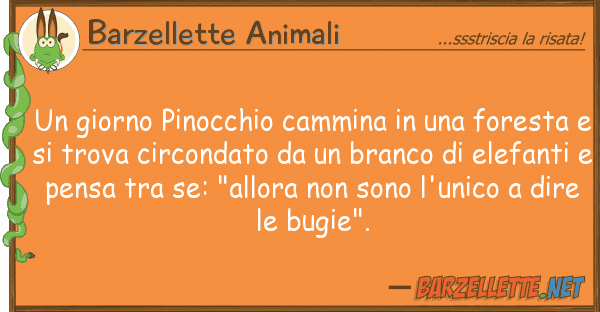 Barzellette Animali giorno pinocchio cammina fores