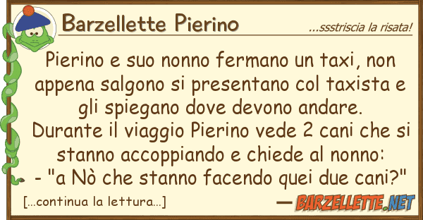 Barzellette Pierino pierino nonno fermano taxi,