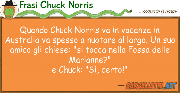Frasi Chuck Norris quando chuck norris va vacanza aus