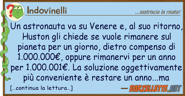 Indovinelli astronauta va venere e, rit