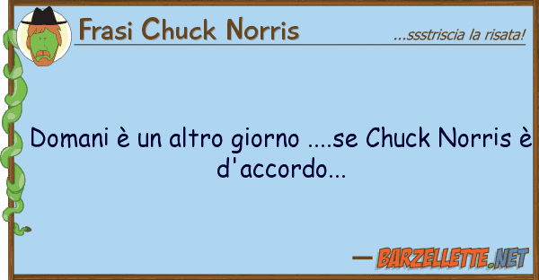 Frasi Chuck Norris domani è altro giorno ....se chuck n